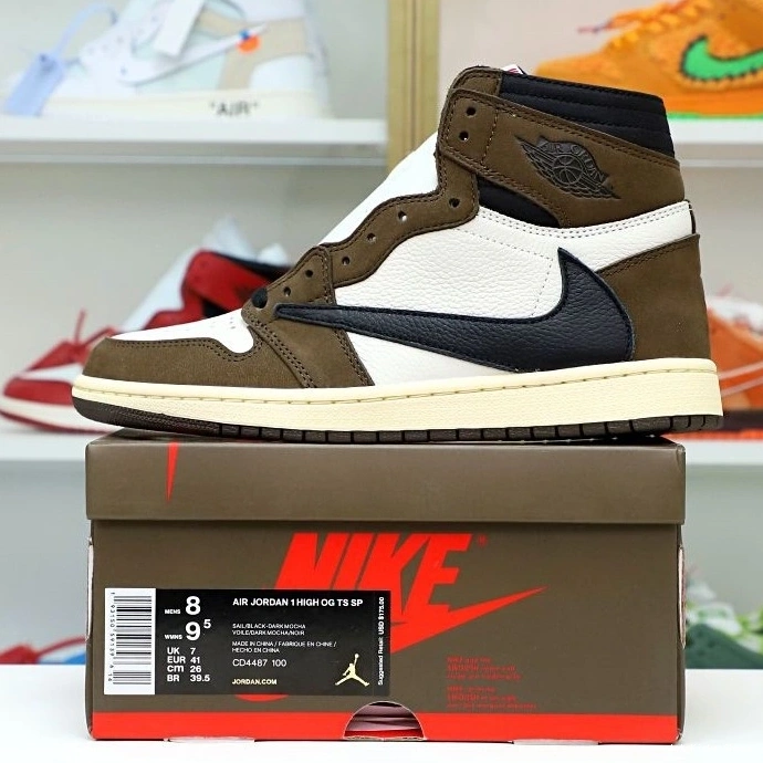 1st Kicks HIGH RETRO Popular SCOTT 1989 AIR TRAVIS JORDAN OG Kimikick 1 'MOCHA' X 1106